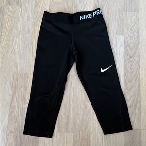 Nike Pro Kids Black Leggings